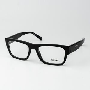 Prada Women Eyeglasses Black Rectangle Unisex PR15YV 1AB1O1 BRAND NEW